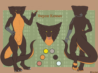 anthro long_tail male solo tail text torakasai viron-klime cobra reptile scalie snake hi_res model_sheet russian_text translated