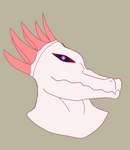 anthro horn looking_at_viewer male simple_background solo ails mythology dragon mythological_creature mythological_scalie scalie bust_portrait portrait