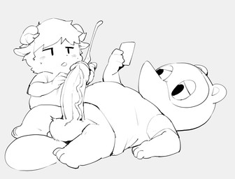 anthro balls chibi clothing duo erection genitals handjob humanoid_genitalia humanoid_hands humanoid_penis kemono lying male male/male penile penis sex shirt slightly_chubby topwear masshiro animal_crossing nintendo tom_nook_(animal_crossing) canid canine mammal raccoon_dog tanuki 2021 digital_drawing_(artwork) digital_media_(artwork) hi_res monochrome