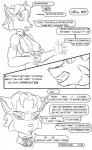 2014 absurd_res anthro arashidrgn breasts canid canine clothed clothing comic dialogue english_text female fox fur hair hi_res hypnosis krystal_(star_fox) male mammal mind_control monochrome nintendo nipples open_mouth star_fox text