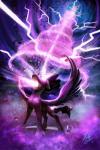 detailed_background electricity energy_beam feathered_wings feathers female feral fur glowing glowing_eyes hair horn magic multicolored_hair open_mouth outside purple_body purple_feathers purple_fur purple_hair rock sky solo standing two_tone_hair wings equum_amici tsitra360 friendship_is_magic hasbro my_little_pony mythology twilight_sparkle_(mlp) equid equine mammal mythological_creature mythological_equine winged_unicorn 2015 animated lol_comments short_playtime signature