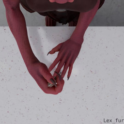 anthro armor breasts brown_body clothed clothing dangerous feet female knife solo lexy_fur sladdoska_(modeler) anshi_(sladdoska) kobold scalie 1:1 3d_(artwork) 3d_animation animated blender_(artwork) blender_cycles_(artwork) digital_media_(artwork) no_sound short_playtime video