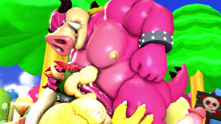 anthro anthro_on_anthro anthro_penetrated anthro_penetrating anthro_penetrating_anthro anthro_penetrating_male armband big_muscles big_pecs day duo erect_nipples erection eye_roll eyes_closed face_fucking genitals hand_behind_head head_grab irrumatio male male/male male_penetrated male_penetrating male_penetrating_anthro male_penetrating_male moan musclegut muscular muscular_anthro muscular_bottom muscular_male muscular_on_muscular muscular_top nipples non-mammal_nipples oral oral_only oral_penetration outside outside_sex pecs penetration penile penis penis_in_mouth pink_body plant scales sex sharp_teeth shell standing teeth tree tusks vein veiny_penis warning_sign yellow_body yellow_scales tigura akkoarcade_(modeler) kabalmystic_(modeler) bowser's_inside_story mario_and_luigi_(series) mario_bros nintendo bowser midbus koopa mammal reptile scalie suid suine sus_(pig) turtle wild_boar 16:9 2026 3d_(artwork) 3d_animation animated digital_media_(artwork) hi_res high_framerate short_playtime sound source_filmmaker_(artwork) video widescreen