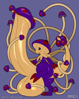 balls big_balls big_penis butt claws erection fungus genitals glans grey_background huge_balls huge_penis humanoid_genitalia humanoid_penis hyper hyper_balls hyper_genitalia hyper_penis looking_at_viewer male mushroom nude penis purple_glans red_glans simple_background smile smiling_at_viewer solo spots spotted_genitalia tail tan_balls tan_penis tentacles text spaca nintendo pokemon breloom elemental_creature generation_3_pokemon pokemon_(species) 4:5 absurd_res digital_media_(artwork) hi_res