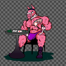 anthro big_muscles boots bulge card checkered checkered_background clothed clothing footwear male muscular pattern_background pink_body playing_card shoes simple_background sitting solo thong underwear velvetdraw epic_games fortnite lt._john_llama camelid llama mammal 1:1 absurd_res digital_media_(artwork) hi_res pixel_(artwork)