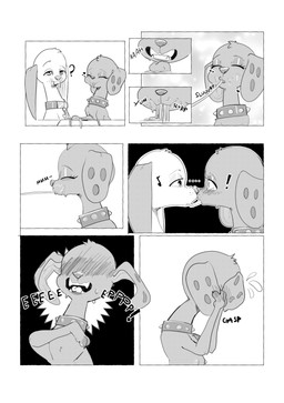 accidental_kiss black_body black_fur blush blush_lines collar duo eating femboy feral floppy_ears food fur kissing long_ears male open_mouth spiked_collar spikes text white_body white_fur young raljoy banjo_(raljoy) tapioka_(raljoy) canid canine canis dalmatian domestic_dog mammal absurd_res comic english_text hi_res monochrome brother_(lore) brothers_(lore) incest_(lore) maleherm_(lore) sibling_(lore)