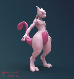 2_toes 3_fingers digitigrade featureless_crotch feet fingers looking_aside solo standing tail thick_thighs toes wide_hips feodaron_sd inereigan nintendo pokemon generation_1_pokemon legendary_pokemon mewtwo pokemon_(species) 3d_(artwork) digital_media_(artwork) hi_res