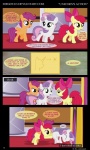 2012 3:5 absurd_res accessory apple_bloom_(mlp) bow_(feature) bow_accessory bow_ribbon centered_hair_bow comic cutie_mark_crusaders_(mlp) dialogue diegotan earth_pony english_text equid equine feathered_wings feathers female feral friendship_is_magic hair hair_accessory hair_bow hair_ribbon hasbro hi_res hooves horn horse inside mammal mane my_little_pony mythological_creature mythological_equine mythology pegasus pony poster ribbons scootaloo_(mlp) sweetie_belle_(mlp) text unicorn url wings young young_feral