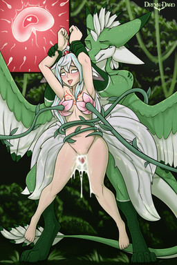 anthro anthro_penetrating anthro_penetrating_humanoid arm_grab balls belly big_belly big_ears bodily_fluids breasts claws cum cum_in_vagina cum_inflation cum_inside duo erection eye_roll feathered_wings feathers female female_humanoid female_on_anthro female_penetrated flower fluffy fluffy_tail forest from_behind_position fur genital_fluids genitals green_body hair humanoid_on_anthro humanoid_penetrated impregnation inflation inner_ear_fluff interspecies interspecies_impregnation jungle larger_anthro larger_male male male/female male_anthro male_on_humanoid male_penetrating male_penetrating_female multi_tail nipples ovum penetration penile penile_penetration penis_in_vagina plant sex size_difference smile sperm_cell tail thigh_sex toe_claws tree tuft vaginal vaginal_penetration vine_bondage vines white_body white_fur white_hair wings dreyk-daro mythology animal_humanoid canid canid_humanoid canine canine_humanoid dragon feathered_dragon feathered_scalie fox_humanoid humanoid mammal mammal_humanoid mythological_creature mythological_scalie scalie 2:3 absurd_res hi_res
