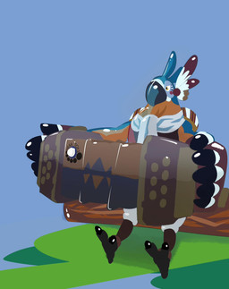 anthro avian_feet bandoneon beak feathers inflatable inflatable_toy latex log male multicolored_body multicolored_feathers musical_instrument printed_eyes scarf simple_background sitting solo winged_arms wings wood yellow_eyes dotrook breath_of_the_wild nintendo the_legend_of_zelda hexatoy kass_(tloz) animate_inanimate avian bird living_inflatable rito 2019 hi_res