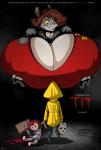 anthro big_breasts blood bodily_fluids breast_expansion breasts canadian_flag cleavage clothed clothing clown doll duo expansion female holidays huge_breasts hyper hyper_breasts knife mask nipple_outline parody text wolfjedisamuel annabelle_(conjuring_series) friday_the_13th_(series) halloween it_(stephen_king) little_nightmares stephen_king_(copyright) pennywise_the_dancing_clown six_(little_nightmares) canid canine fox mammal 2017 absurd_res english_text hi_res