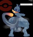 alternate_color angry anthro balls big_balls big_butt biped black_background blush bodily_fluids butt crossed_arms genitals huge_balls huge_butt huge_thighs hyper hyper_balls hyper_genitalia looking_back male musk nude rear_view simple_background solo standing sweat text thick_thighs wide_hips uromatsu nintendo pokemon pokken_tournament generation_1_pokemon generation_6_pokemon legendary_pokemon mammal mewtwo pokemon_(species) shadow_mewtwo shadow_pokemon 2022 digital_media_(artwork) hi_res