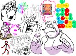 ambiguous_gender anthro breasts fangs female group looking_at_viewer looking_away nude slightly_chubby stick_figure teeth thought_bubble twistcmyk birth_of_venus dreamworks the_bad_guys diane_foxington noelle_(twistcmyk) twist_(twistcmyk) bear canid canine canis domestic_dog humanoid mammal 4:3 absurd_res hi_res