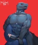 abs anthro athletic big_dom_small_sub black_body blue_body dominant duo genitals male male/male nude size_difference alexander_bite epic_games fortnite alexander_bite_(character) thunder_(fortnite) komodo_dragon lizard monitor_lizard reptile scalie absurd_res censored digital_media_(artwork) hi_res