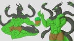 abs anthro anthrofied bulge clothed clothing green_body male muscular muscular_anthro muscular_male pecs solo topless underwear daikuhiroshiama nintendo pokemon generation_6_pokemon legendary_pokemon pokemon_(species) zygarde zygarde_50_forme hi_res