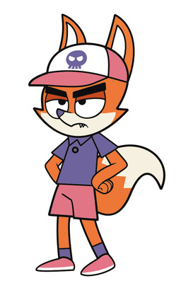 anthro baseball_cap bottomwear clothing collared_shirt crossgender fangs footwear ftm_crossgender half-closed_eyes hat headgear headwear male narrowed_eyes pink_bottomwear pink_clothing pink_footwear pink_shoes pink_shorts polo_shirt purple_clothing purple_footwear purple_socks shirt shoes shorts simple_background socks solo teeth topwear white_background young 4chan_anon unknown_artist murphy_and_mitzi vivian_(ajmarekart) canid canine fox mammal 2025