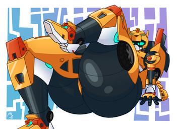 big_butt black_eyes blue_sclera blush blush_lines butt female huge_thighs lying machine on_back pupils sitting slit_pupils thick_thighs wheel noblayn metal_cardbot tachy_(metal_cardbot) cheetah felid feline humanoid mammal robot absurd_res hi_res