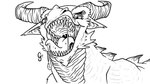 ambiguous_gender bodily_fluids drooling drooling_tongue feral horn looking_at_viewer mouth_shot open_mouth saliva saliva_on_tongue saliva_string scales solo teeth teeth_showing tongue tongue_out uvula waitfurgodot mythology dragon mythological_creature mythological_scalie scalie 16:9 monochrome widescreen