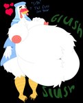 abdominal_bulge after_vore anthro anthro_pred areola avian_caruncle avian_feet avian_legs avian_pred belly belly_tuft big_belly big_breasts big_butt biped bird_legs bloated blue_clothing blush breast_expansion breast_grab breast_tuft breasts butt butt_expansion butt_tuft chest_tuft clothing dewlap_(anatomy) dialogue digestion digestion_noises expansion fat_rolls fatal_vore feather_tuft feathers female female_pred glush hand_on_breast hand_on_own_breast hat headgear headwear heart_symbol leg_tuft navel navel_tuft nipples obese obese_anthro obese_female onomatopoeia overweight overweight_anthro overweight_female png_file robe robe_only rumbling_stomach satisfaction satisfied satisfied_look sigh sighing simple_background sloshing_belly slush_(sound_effect) solo sound_effects text thick_thighs transparent_background tuft veil vore wardrobe_malfunction wattle winged_arms wings mandro22 disney robin_hood_(disney) lady_kluck avian bird chicken galliform gallus_(genus) phasianid absurd_res alpha_channel hi_res story story_in_description