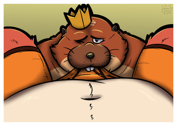 anthro belly big_belly blush bodily_fluids border bottomwear boxer_briefs buckteeth bulge bulge_in_mouth bulge_suck clothed clothing crown detailed_bulge duo erection erection_under_clothing first_person_view fur genital_outline hair headgear looking_at_viewer male male/male male_penetrated male_penetrating male_penetrating_male navel oral oral_penetration overweight overweight_anthro overweight_male penetration penile penis_in_mouth saliva sex simple_background teeth tenting underwear underwear_fetish underwear_only underwear_sex wet wet_clothing wet_underwear whiskers white_border gorochuinboxers beta_pokemon_games disney hoppers_(disney) nintendo pixar pokemon bub_(gorochuinboxers) king_george_(hoppers) beaver beta_pokemon_(species) generation_1_pokemon gorochu mammal pokemon_(species) rodent 2026 absurd_res colored digital_drawing_(artwork) digital_media_(artwork) hi_res