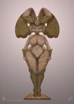 anthro artifact breasts female genitals nipples nude pussy sculpture solo statue miniferu nintendo pokemon fan_character generation_4_pokemon lopunny pokemon_(species) hi_res