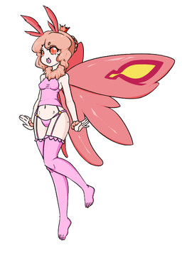 antennae_(anatomy) breasts clothing crown female hair headgear insect_wings legwear lingerie pink_eyes pink_hair princess royalty simple_background solo stockings tongue tongue_out white_background white_body white_skin wings nekofy towergirls moth_princess animal_humanoid arthropod humanoid insect lepidopteran moth 2016