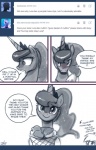 basket container crown dialogue duo female feral food headgear horn jaws muffin open_mouth royalty simple_background smile text tiara white_background john_joseco friendship_is_magic hasbro my_little_pony tumblr derpy_hooves_(mlp) princess_luna_(mlp) equid equine horse mammal pony 2013 black_and_white comic english_text monochrome signature