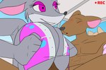 5_fingers abs anthro anthro_on_anthro athletic athletic_anthro athletic_male big_breasts big_penis bikini black_nose blinking blue_bikini blue_bikini_top blue_clothing blue_swimwear blush boat bottomwear breasts brown_body brown_ears brown_fur brown_penis clothed clothed/nude clothed_anthro clothed_female clothed_titfuck clothing collarbone day duo_focus engulfing_titfuck erection eyebrows eyelashes eyes_closed eyeshadow female fingers fur genitals grey_body grey_ears grey_fur group hand_on_breast hand_on_own_breast huge_breasts intraspecies long_eyelashes looking_pleasured makeup male male/female multicolored_bikini multicolored_bikini_top multicolored_clothing multicolored_ears multicolored_swimwear nude nude_anthro nude_male open_mouth pecs penis penis_between_breasts pink_bikini pink_bikini_top pink_clothing pink_eyes pink_eyeshadow pink_inner_ear pink_swimwear plap plap_(sound) pupils recording shirt skimpy skimpy_bikini sky smile sound_effects spread_legs spreading swimwear t-shirt teeth text topwear trio two-piece_swimsuit vehicle watercraft white_bikini white_bikini_top white_clothing white_swimwear creatiffy geronimo_stilton_(series) background_character thea_stilton house_mouse mammal mouse murid murine rodent 2025 2d_animation animated digital_media_(artwork) hi_res loop short_playtime
