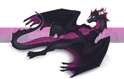4_toes accessory anus back_wings bent_arm bent_leg black_body black_claws black_membrane black_scales claws countershade_neck countershade_torso countershading curved_tail facial_markings feet female female_feral feral frill_(anatomy) furgonomics genitals hand_on_chest hand_on_own_chest head_crest head_frill head_markings horn horn_accessory jewelry leg_markings looking_at_viewer lying markings membrane_(anatomy) membranous_wings necklace nude nude_female on_back pink_markings purple_body purple_countershading purple_eyes purple_frill purple_inner_ear purple_membrane purple_scales raised_head raised_tail scaled_legs scales shadow simple_background slight_smile solo spread_wings tail tail_frill toe_claws toes ventral_scales vulva wing_claws wings ulven-f european_mythology mythology wistria_(virul) dragon mythological_creature mythological_scalie scalie western_dragon winged_dragon 2024 digital_media_(artwork) hi_res