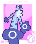 belly blue_body blue_fur blue_hair cheek_tuft chest_tuft duo_focus facial_tuft fisheye_lens fur group hair humor male pink_background silly silly_face simple_background text tuft white_belly luckfoxo33 tolng canid canine fox mammal comic meme trans_(lore) trans_man_(lore)