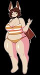 alpha_channel anthro anthrofied bat big_breasts breasts cleavage clothed clothing coco_(retrogear) curious feet female freckles front_view hi_res looking_at_viewer mammal panties satanickpaws shirt simple_background solo standing thick_thighs topwear transparent_background underwear wide_hips