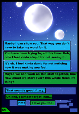 black_border border dialogue light moon moonlight night science_fiction speech_bubble text dream_mirage comic english_text hi_res