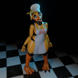 3_toes 4_fingers anthro apron apron_only areola areola_slip beak blue_eyes breasts checkered checkered_floor chef chef_hat clothing dark_areola eyelashes feet female fingers glistening glistening_body hat headgear headwear high-angle_view looking_at_viewer machine medium_breasts non-mammal_breasts open_mouth orange_beak purple_eyelids soft_abs solo standing talons teeth thick_thighs toes toothed_beak white_apron white_clothing wide_hips yellow_body atumalaca atumalaca_(modeler) five_nights_at_freddy's five_nights_at_freddy's_2 scottgames toy_chica_(fnaf) animatronic avian bird chicken galliform phasianid robot robot_anthro 2025 3d_(artwork) digital_media_(artwork) full-length_portrait hi_res portrait