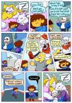 ambiguous_gender beard bodily_fluids bone dialogue drooling facial_hair female fur horn humor long_ears male saliva skeleton sleeping text white_body white_fur plumfsh undertale undertale_(series) alphys asgore_dreemurr frisk_(undertale) papyrus_(undertale) sans_(undertale) toriel animated_skeleton boss_monster_(undertale) bovid caprine human humanoid lizard mammal reptile scalie undead absurd_res comic english_text hi_res