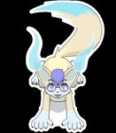 ambiguous_gender anthro blep eyewear glasses hip_wiggle playful pounce_pose semi-anthro solo tail tail_motion tailwag tongue tongue_out friskykitsune lloxie_(character) canid canine fox mammal phasefox animated low_res short_playtime nonbinary_(lore)