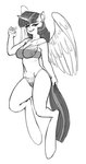 2014 anthro anthrofied bra clothing digital_drawing_(artwork) digital_media_(artwork) equid equine feathered_wings feathers female friendship_is_magic fur greyscale hair hasbro horn kevinsano long_hair looking_at_viewer mammal monochrome my_little_pony mythological_creature mythological_equine mythology solo twilight_sparkle_(mlp) underwear winged_unicorn wings