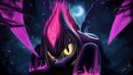 female first_person_view magic ponification pupils slit_pupils solo yellow_eyes zigword hasbro league_of_legends my_little_pony riot_games tencent evelynn_(lol) demon equid equine horse mammal pony crossover hi_res