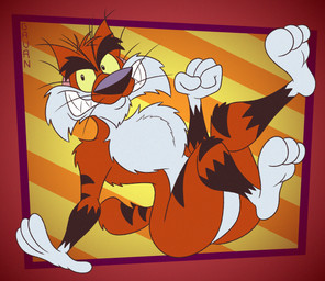 3_toes 4_fingers abstract_background anthro arm_tuft belly big_butt biped black_eyebrows black_nose black_stripes butt butt_from_the_front casual_nudity cheek_tuft chest_tuft chin_tuft clenched_teeth curvy_figure eyebrows facial_tuft fangs feet fingers fist fluffy fluffy_chest fur glance gloves_(marking) grin grinning_at_viewer head_tuft humanoid_feet humanoid_heel leg_markings lines_drawn looking_at_viewer male markings multicolored_body multicolored_fur nude open_mouth open_smile orange_body orange_fur pattern_background paws pecs plantigrade pose scut_tail sharp_teeth short_tail shoulder_tuft simple_background sitting small_tail small_waist smile smiling_at_viewer smirk smirking_at_viewer smug smug_expression smug_face smug_grin socks_(marking) soles solo striped_background striped_body striped_fur striped_markings striped_tail stripes tail tail_markings teeth thick_eyebrows toes toony tuft two_tone_body two_tone_fur vain wasp_waist whiskers white_belly white_body white_feet white_fur white_hands wide_hips yellow_sclera gavanzude adventures_from_the_book_of_virtues pbs socrates_the_bobcat bobcat felid feline lynx mammal 2025 alternate_version_at_paywall colored digital_drawing_(artwork) digital_media_(artwork) flat_colors hi_res pinup signature