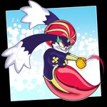 anthro apode beverage breasts crossgender female legless medium_breasts mtf_crossgender serpentine soda tumbeh wide_hips bandai_namco klonoa_(series) klonoa draconcopode genie naga absurd_res hi_res