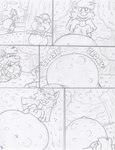 after_vore anthro belly big_belly bottomwear clothing denim denim_bottomwear denim_clothing female female_pred group huge_belly jeans outside overweight pants vore virus-20 wendy_wolf_(virus-20) canid canine canis domestic_pig mammal suid suine sus_(pig) wolf 2022 comic sketch