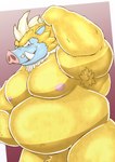 anthro armpit_hair belly big_belly body_hair fur kemono male moobs musclegut muscular nipples overweight overweight_male simple_background solo yellow_body yellow_fur usikuma6 dragon_quest dragon_quest_treasures square_enix captain_levanter mammal orc_(dragon_quest) suid suina sus_(pig) wild_boar 2024 hi_res