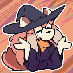 anthro brown_hair clothing eyewear female fur glasses hair hat headgear headwear holidays magic_user scarf solo tan_body tan_fur witch witch_hat catjamn halloween karina_(catjamn) canid canine mammal 1:1 2023 aliasing digital_media_(artwork)