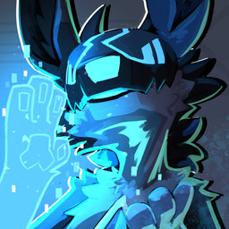 ambiguous_gender anthro black_body black_fur clapping fur long_ears machine simple_background solo white_body white_fur sexotheque canid canine canis domestic_dog mammal robot 1:1 2026 digital_media_(artwork) hi_res icon
