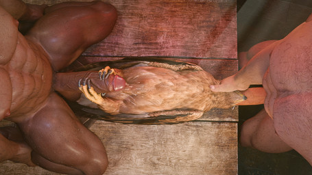 ambiguous_gender ambiguous_penetrated balls bathroom beak beak_fetish beak_play beak_sex beakjob bestiality black_body black_skin bodily_fluids brown_body brown_feathers circumcised claws cum cum_in_mouth cum_inside erection feathered_wings feathers feet feral feral_penetrated foot_fetish foot_play footjob furniture genital_fluids genitals group hand_on_neck human_on_feral human_penetrating human_penetrating_feral interspecies kneeling leaking_cum lying male male/ambiguous male_on_feral male_penetrating male_penetrating_ambiguous muscular musk nipples on_back oral oral_penetration penetration penile penis realistic_feral sex sharp_talons sweat table talons toe_claws toes trio two-footed_footjob two_on_one vein wings kenresek accipitrid accipitriform avian bird eagle human mammal 16:9 3d_(artwork) 4k absurd_res blender_(artwork) digital_media_(artwork) hi_res widescreen
