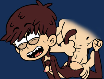 breasts brown_body brown_fur brown_hair duo female fur hair male male/female nipples sex simple_background solo_focus transparent_background unknown_artist nickelodeon the_loud_house luna_loud haplorhine human mammal monkey primate alpha_channel