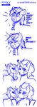 blue_and_white bodily_fluids chain comic conditional_dnp dialogue equid equine exclamation_point female feral friendship_is_magic hasbro hi_res horn jcosneverexisted king_sombra_(mlp) male mammal monochrome muzzle_(object) my_little_pony mythological_creature mythological_equine mythology princess_cadance_(mlp) question_mark shining_armor_(mlp) surprise tears unicorn upset