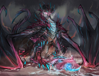2_penises bodily_fluids claws exhaling feral genital_fluids genitals horn male multi_genitalia multi_penis penis precum presenting sitting solo spines tail unusual_anatomy unusual_genitalia unusual_penis wings laobai mythology bai_(laobai) dragon_bai_(laobai) dragon mythological_creature mythological_scalie scalie hi_res