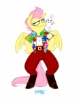 blue_eyes clothed clothing duo feathered_wings feathers female fur hair male parody pink_hair simple_background tail white_background wings yellow_body yellow_feathers yellow_fur xxdaimonxx ace_ventura_(copyright) friendship_is_magic hasbro my_little_pony mythology ace_ventura angel_(mlp) fluttershy_(mlp) equid equine lagomorph leporid mammal mythological_creature mythological_equine pegasus rabbit 2012 signature