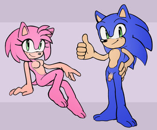 anthro balls barely_visible_balls barely_visible_genitalia blue_body breasts duo eyelashes featureless_breasts feet female flaccid fur genitals gesture green_eyes hand_gesture hand_on_hip humanoid_genitalia humanoid_penis looking_at_viewer male nude nude_anthro nude_female nude_male penis pink_body raised_leg sitting smile standing tan_body tan_fur thumbs_up toes sbork sega sonic_the_hedgehog_(series) amy_rose sonic_the_hedgehog eulipotyphlan hedgehog mammal 2020 6:5 digital_drawing_(artwork) digital_media_(artwork) hi_res