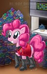 blue_eyes boots clothing cupcake female feral food footwear science_fiction shoes smile solo starfleet_uniform riznof friendship_is_magic hasbro my_little_pony star_trek star_trek_the_original_series pinkie_pie_(mlp)